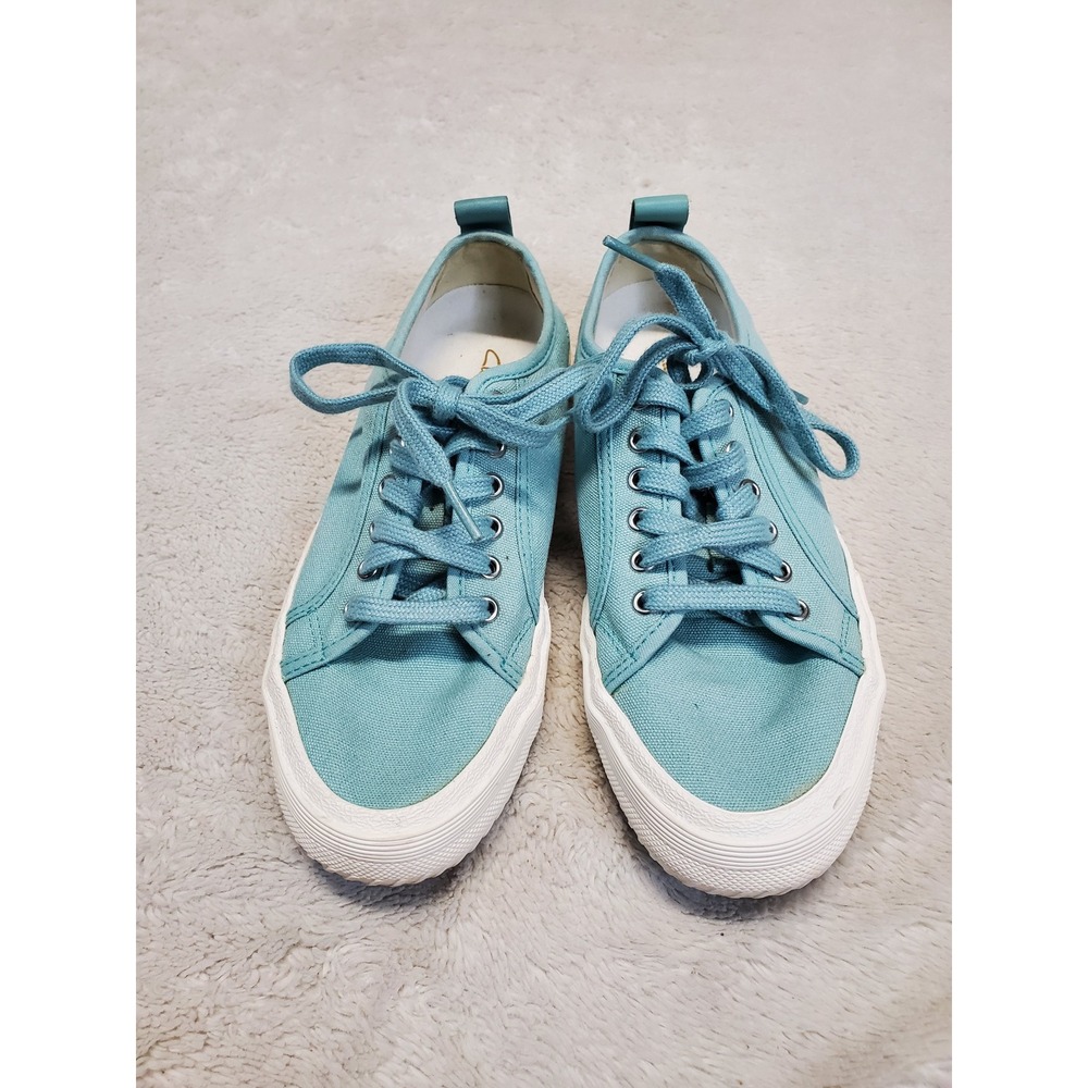 Clarks Turquoise Blue White Casual Sneakers Shoe 6.5 Classic Basic Classic Basic